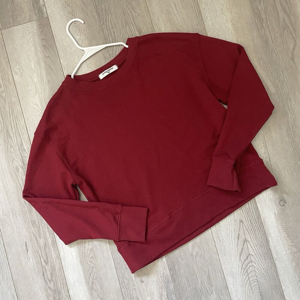 perfectwhitetee Crewneck Sweatshirt french terry cotton tyler womens Red xsmall